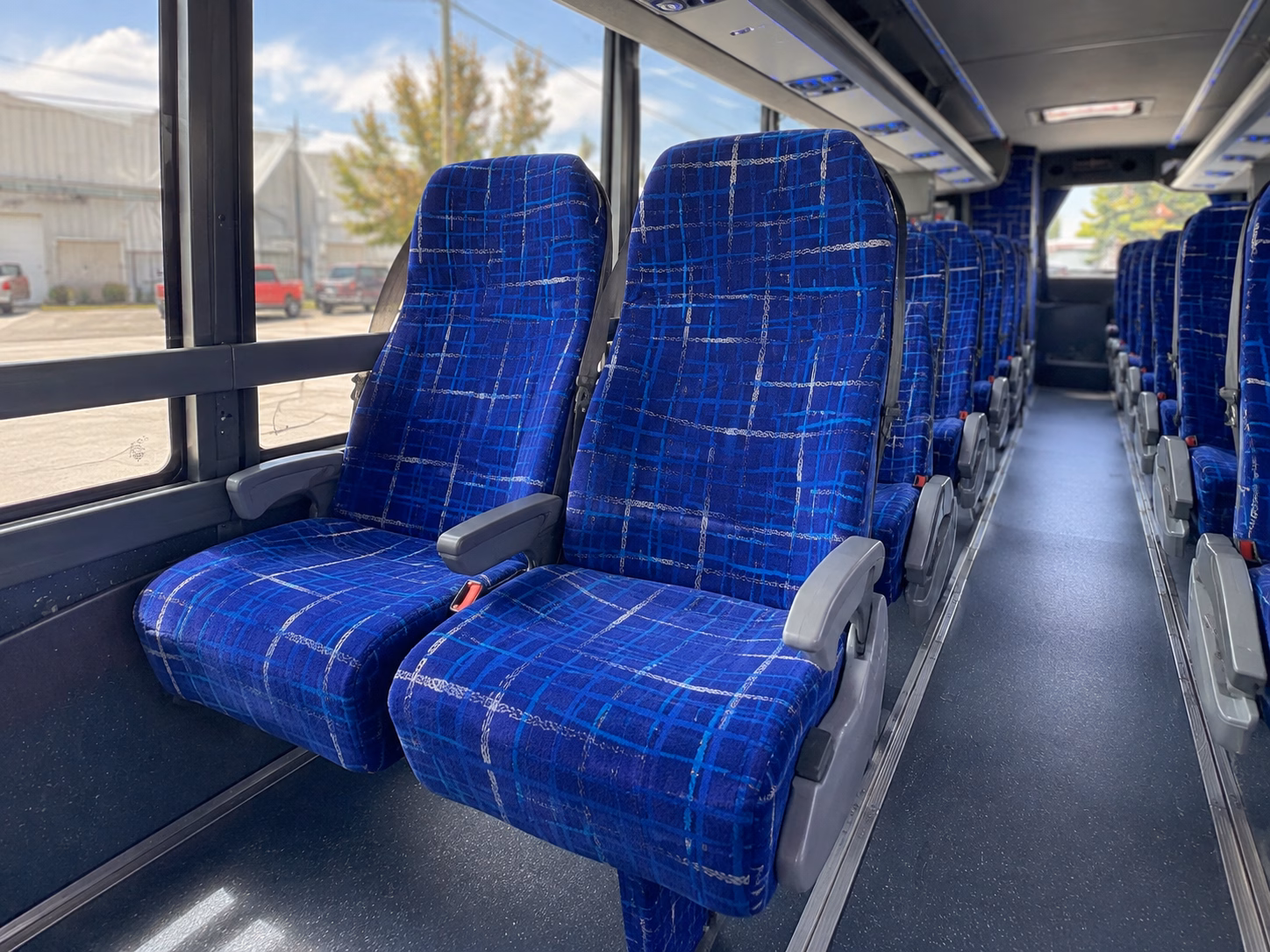 buena park charter bus interior