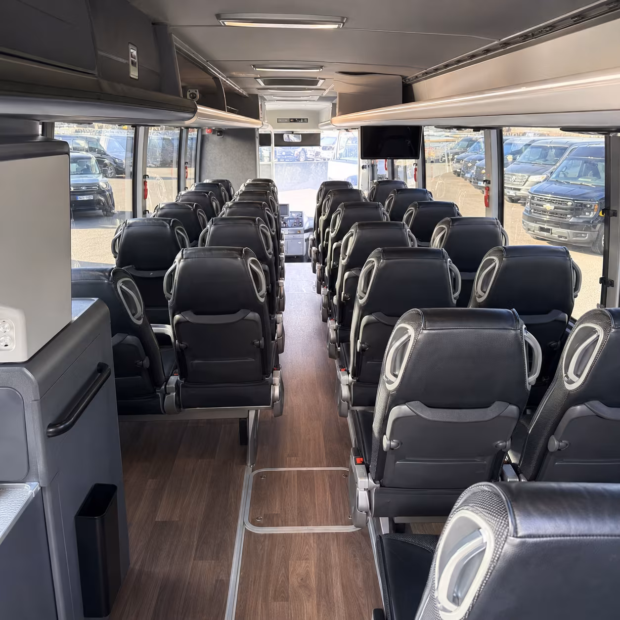 buena park charter bus rental interior